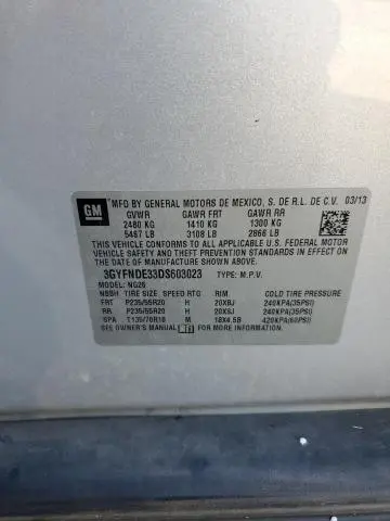 2013 CADILLAC SRX PERFORMANCE COLLECTION  