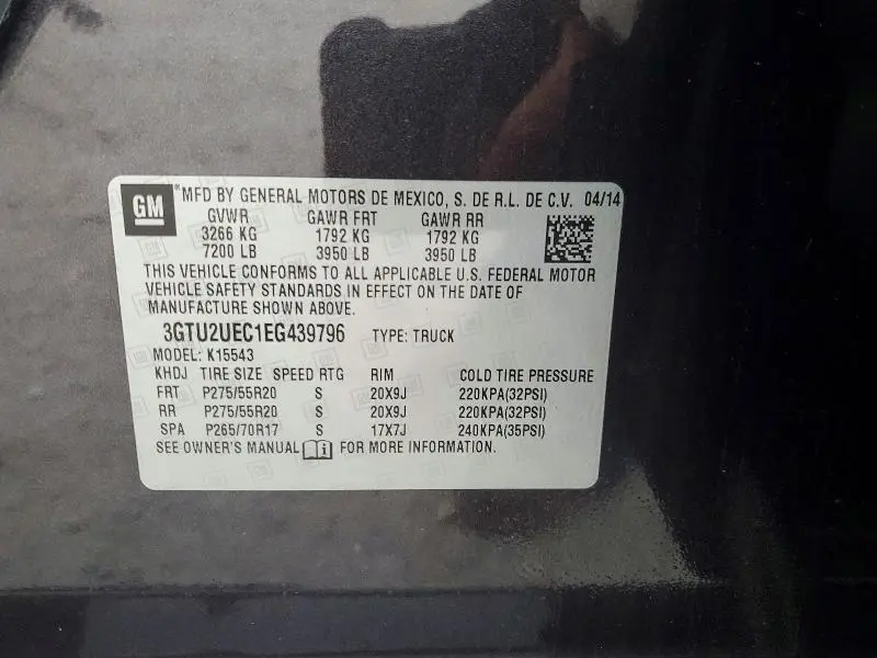 2014 GMC SIERRA K1500 SLE  
