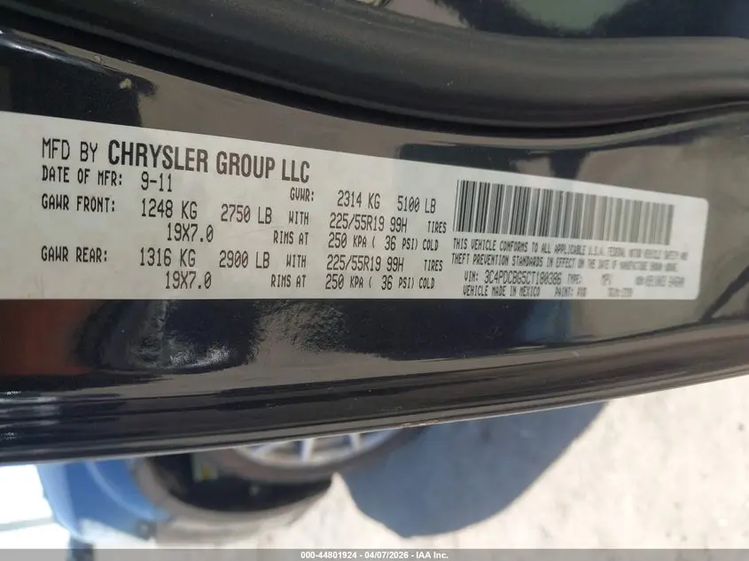 2012 DODGE JOURNEY SXT