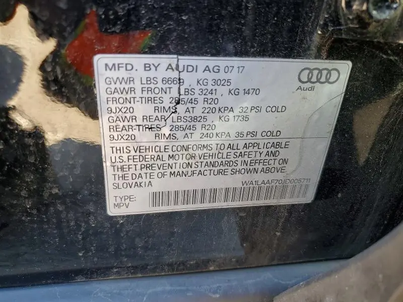 2018 AUDI Q7 PREMIUM PLUS  
