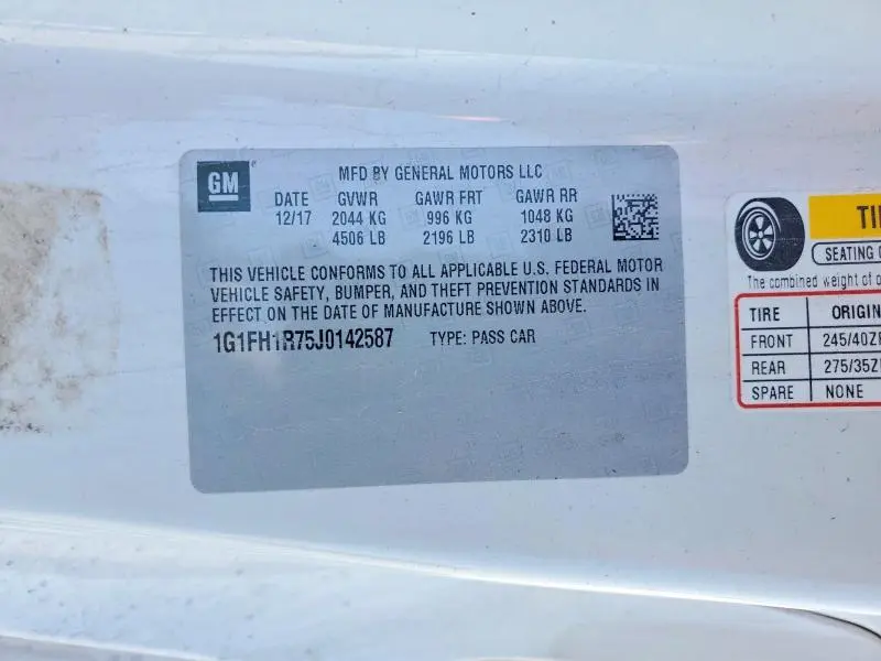 2018 CHEVROLET CAMARO SS  