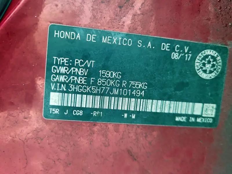 2018 HONDA FIT SPORT  