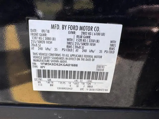 2019 FORD EXPLORER XLT  