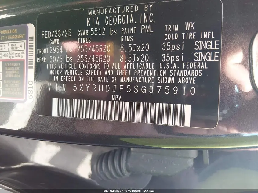 2025 KIA SORENTO EX
