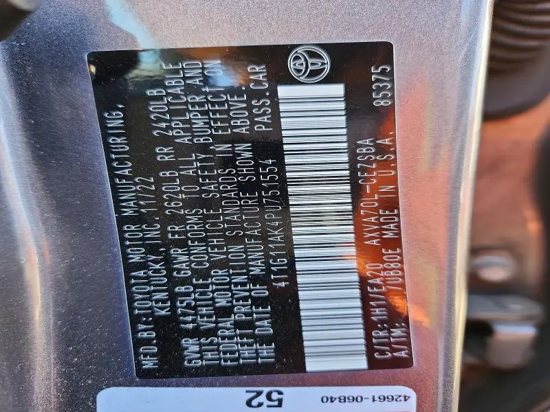 2023 TOYOTA CAMRY SE  