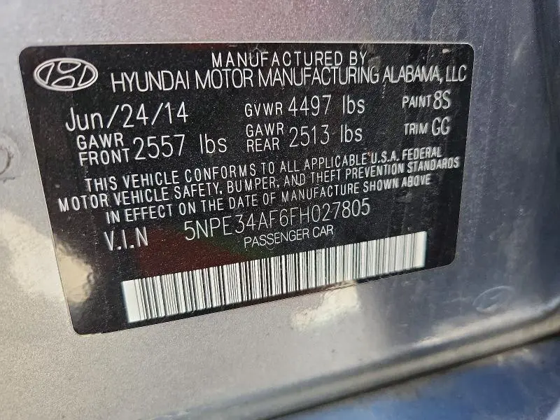 2015 HYUNDAI SONATA SPORT  