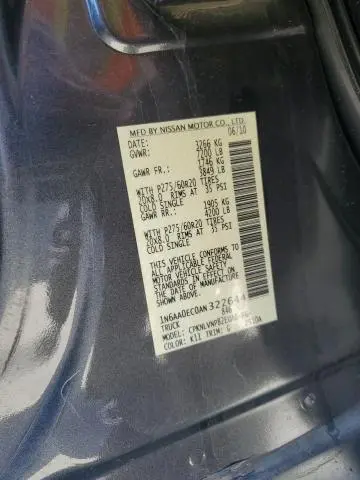 2010 NISSAN TITAN XE  