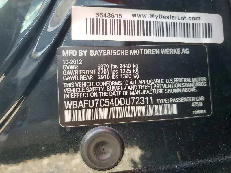 2013 BMW 535 XI  