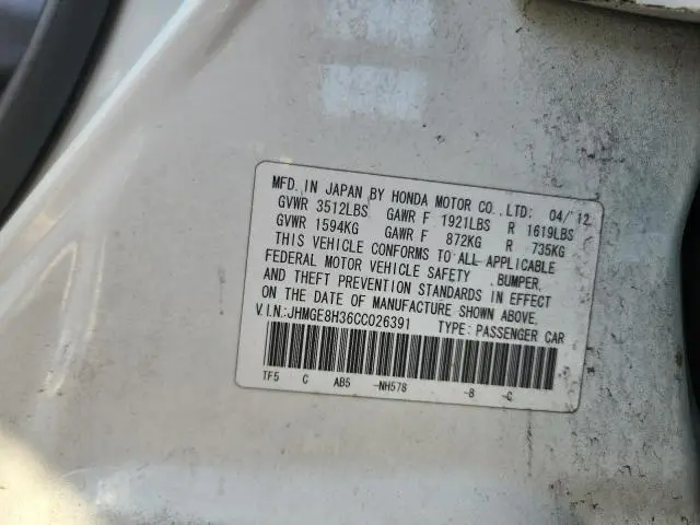 2012 HONDA FIT   