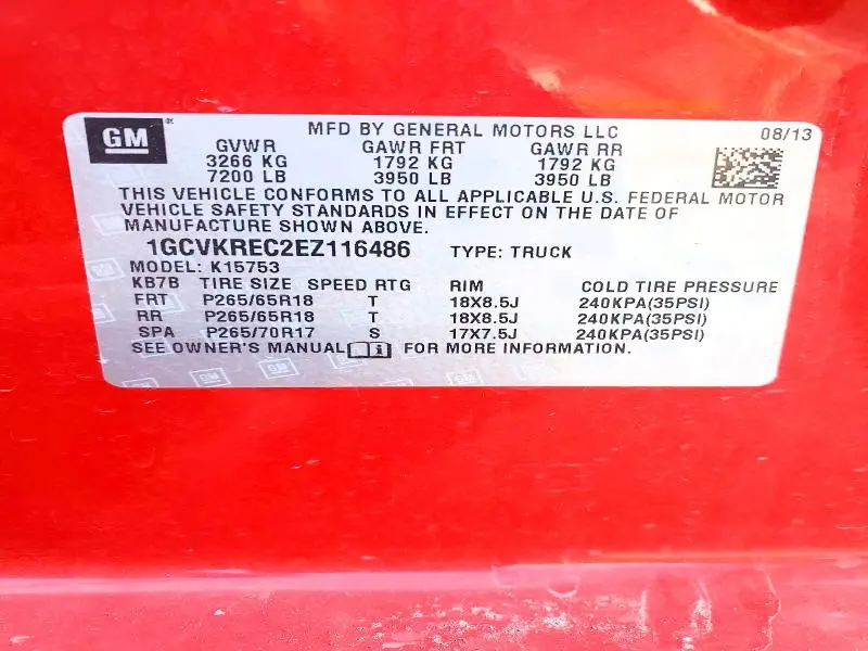 2014 CHEVROLET SILVERADO K1500 LT  