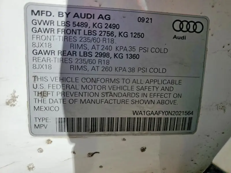 2022 AUDI Q5 PREMIUM 45  