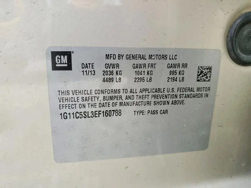 2014 CHEVROLET MALIBU 1LT  
