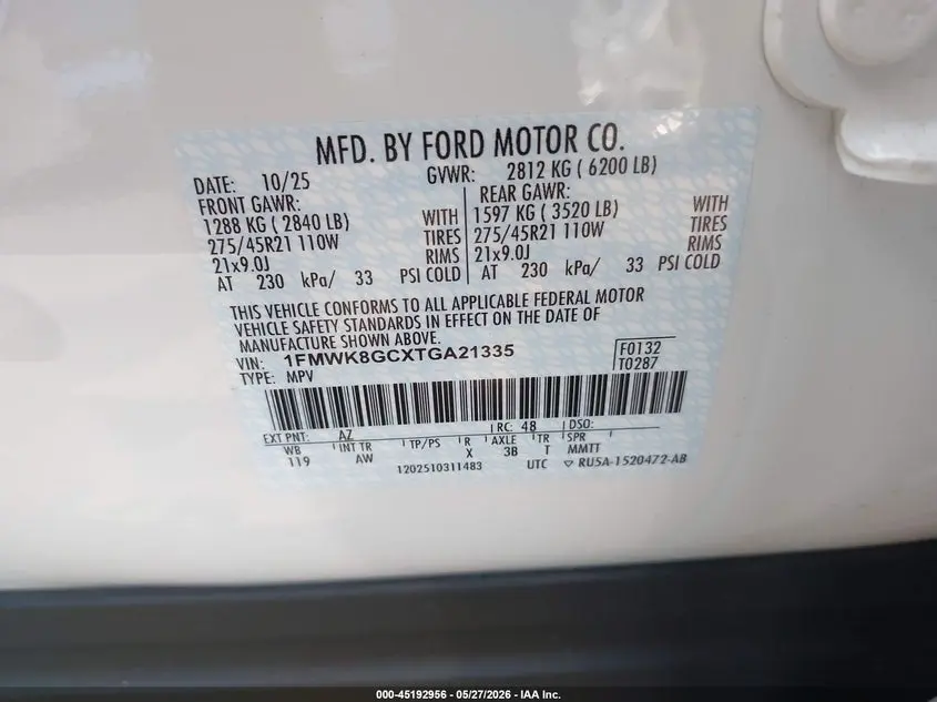 2026 FORD EXPLORER ST