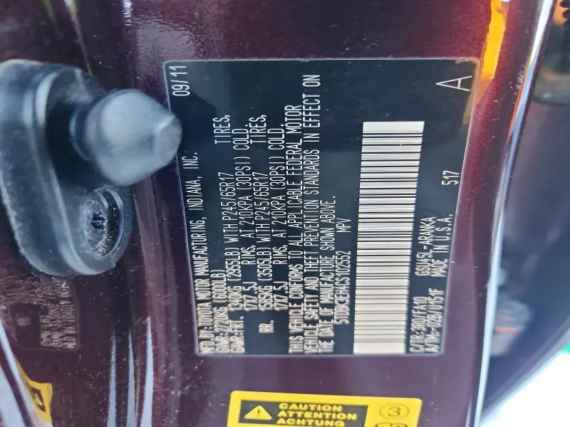 2012 TOYOTA HIGHLANDER BASE  