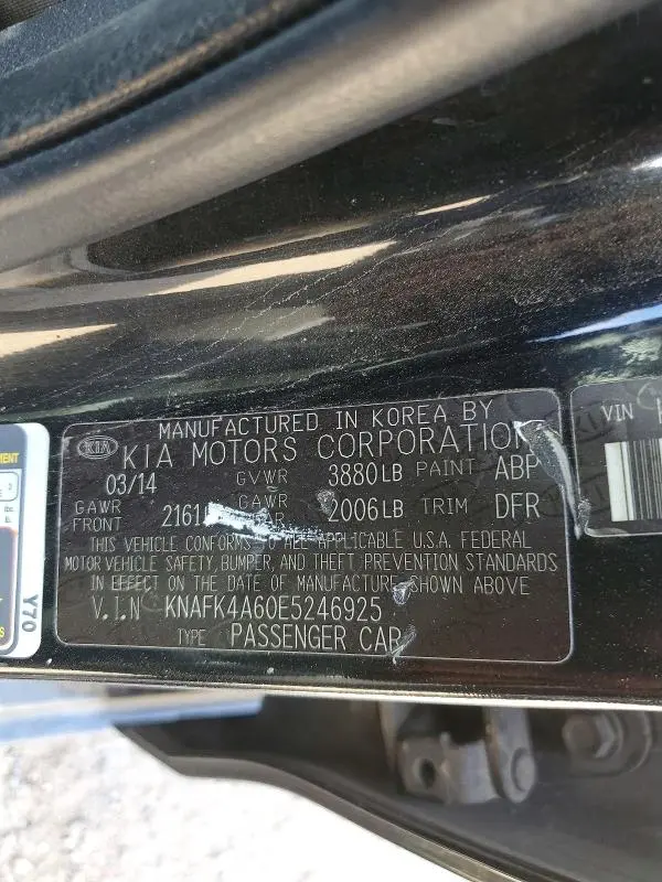 2014 KIA FORTE LX  