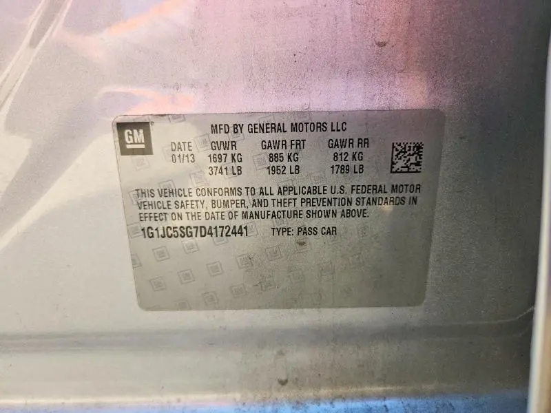 2013 CHEVROLET SONIC LT  