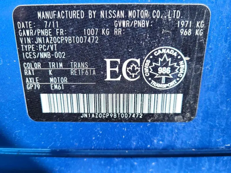 2011 NISSAN LEAF SV  