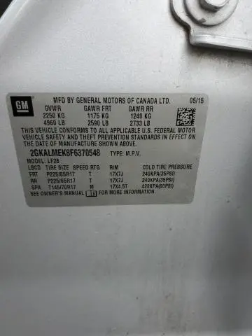 2015 GMC TERRAIN SLE  