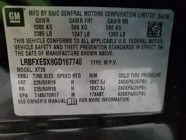 2016 BUICK ENVISION PREMIUM  