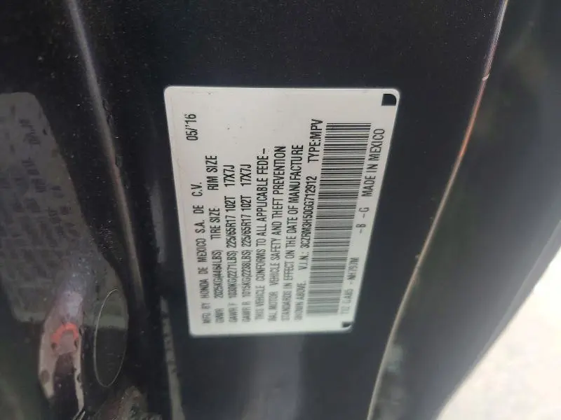 2016 HONDA CR-V EX  