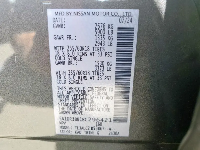 2024 NISSAN PATHFINDER SV  