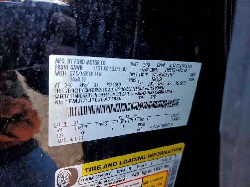 2018 FORD EXPEDITION XLT  