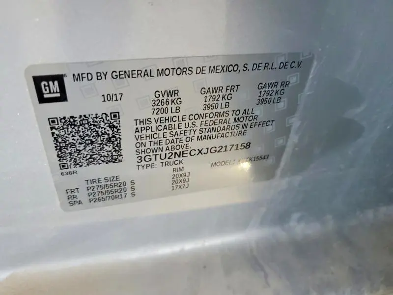 2018 GMC SIERRA K1500 SLT  