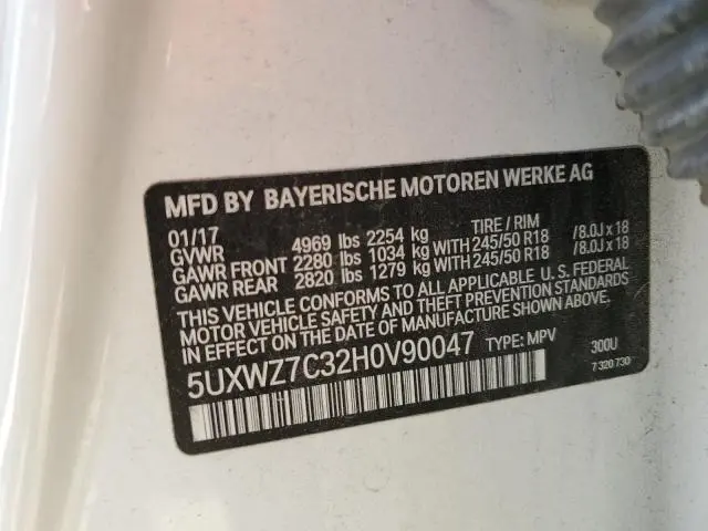 2017 BMW X3 SDRIVE28I  
