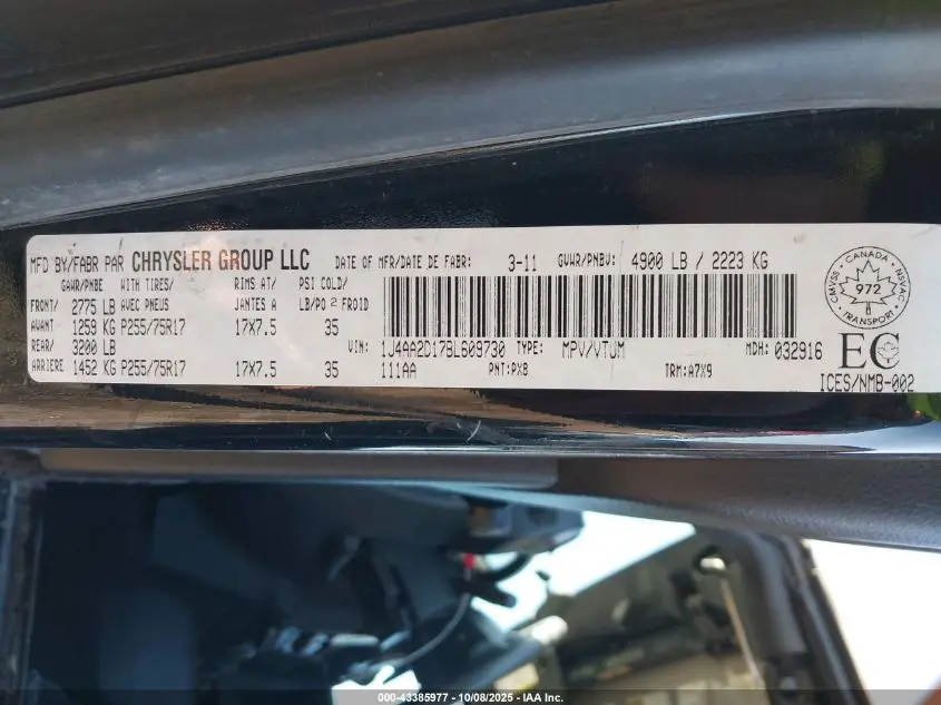 2011 JEEP WRANGLER SPORT