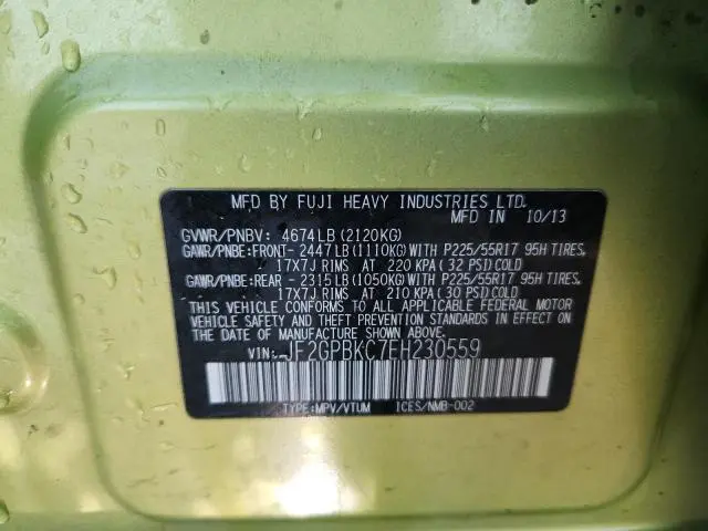 2014 SUBARU XV CROSSTREK 2.0I HYBRID TOURING  