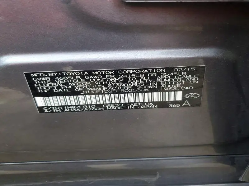 2015 LEXUS IS 250  