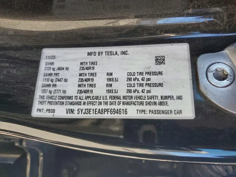 2023 TESLA MODEL 3   