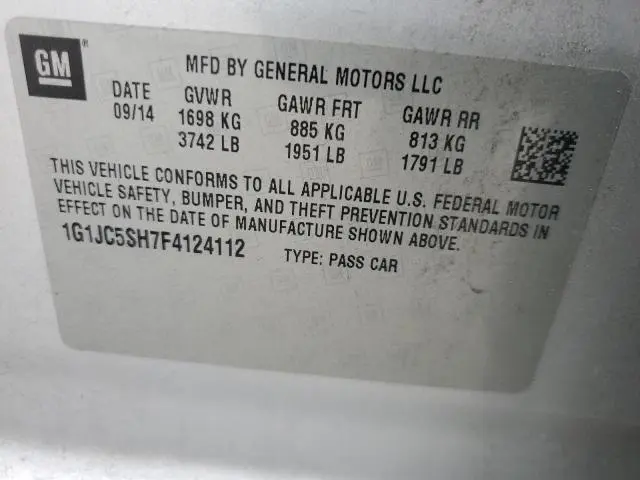 2015 CHEVROLET SONIC LT  