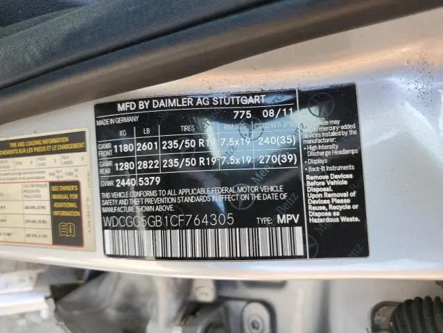 2012 MERCEDES-BENZ GLK 350  