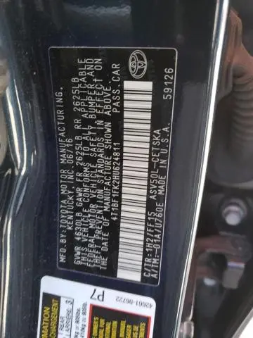 2017 TOYOTA CAMRY LE  