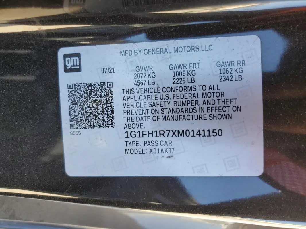 2021 CHEVROLET CAMARO SS  