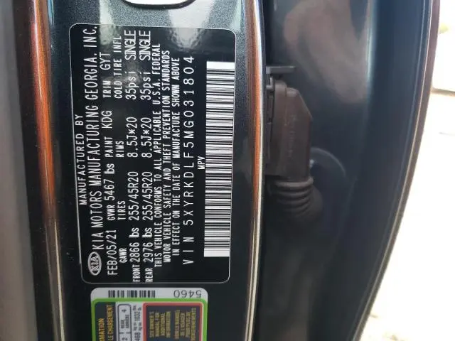 2021 KIA SORENTO SX  