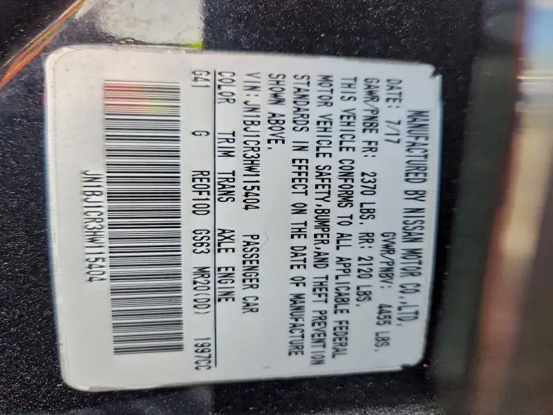 2017 NISSAN ROGUE SPORT S  