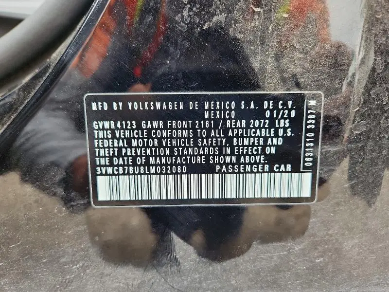 2020 VOLKSWAGEN JETTA S  