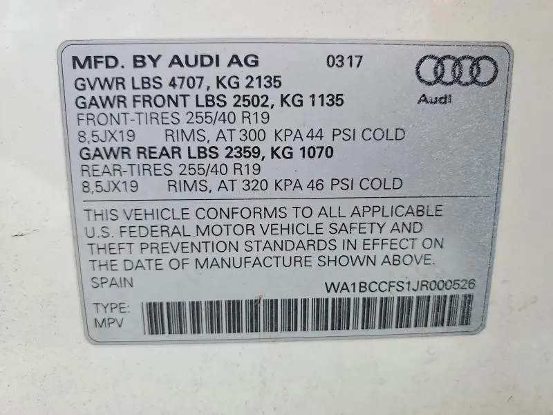 2018 AUDI Q3 PREMIUM  