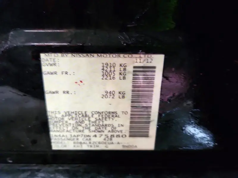 2013 NISSAN ALTIMA 2.5  