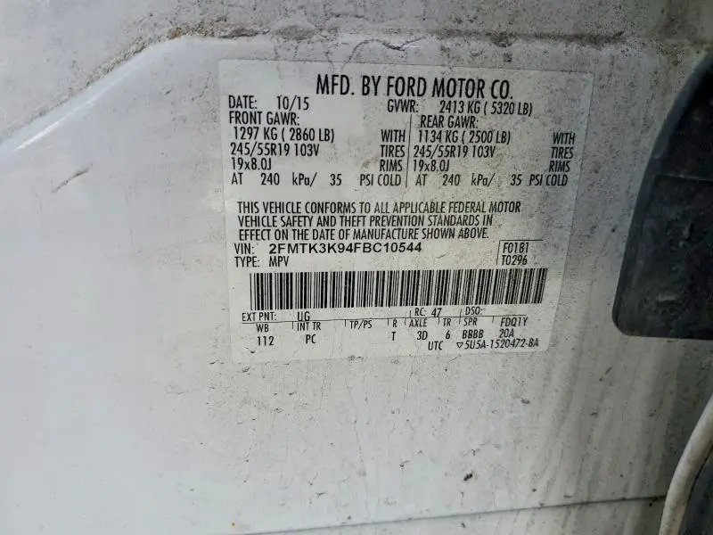 2015 FORD EDGE TITANIUM  