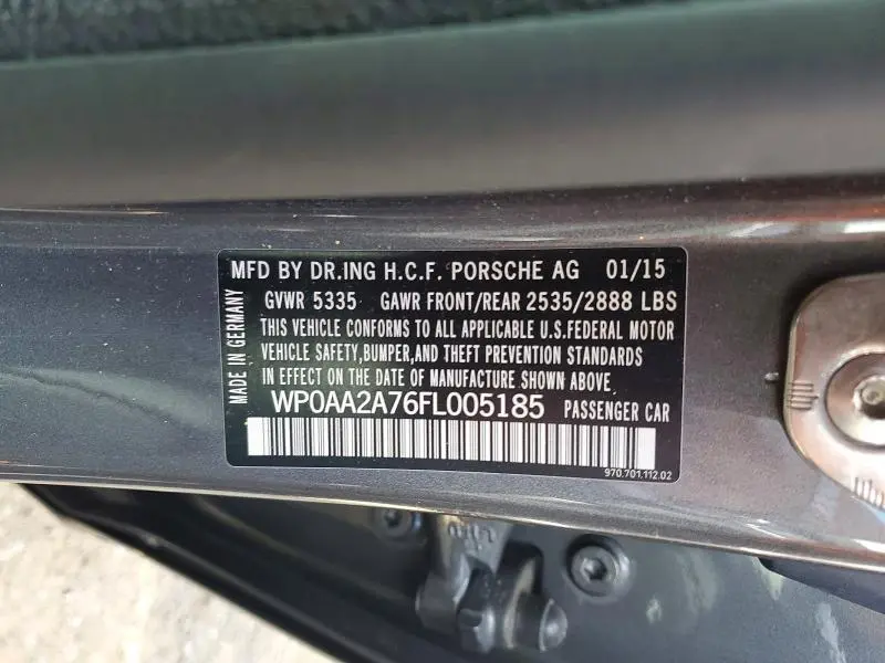 2015 PORSCHE PANAMERA 2  