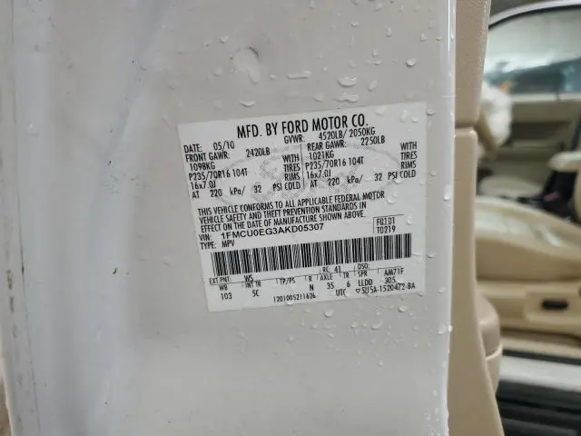 2010 FORD ESCAPE LIMITED  