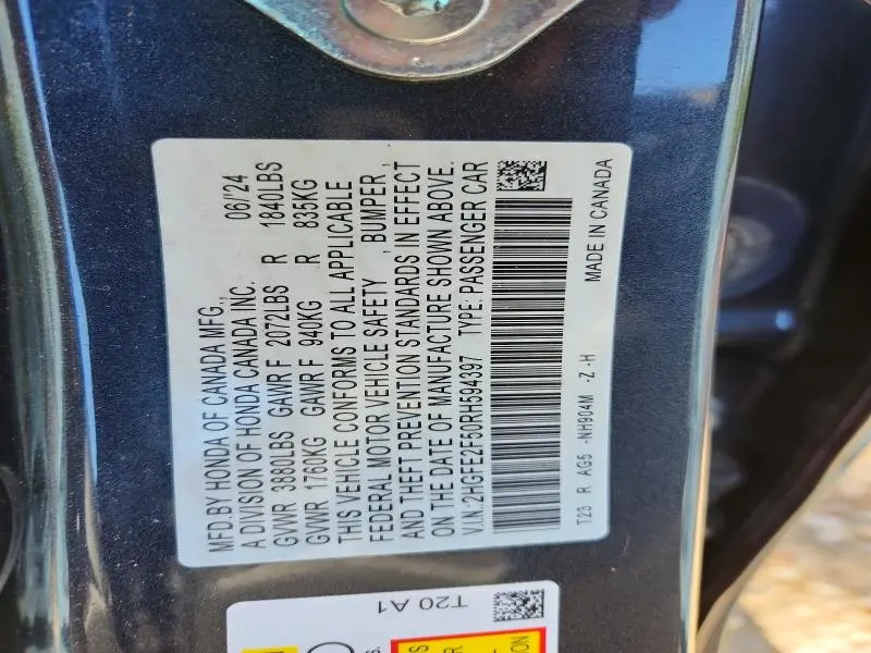 2024 HONDA CIVIC SPORT  