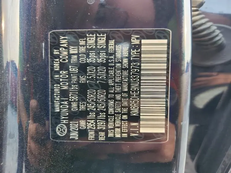 2022 HYUNDAI PALISADE LIMITED  