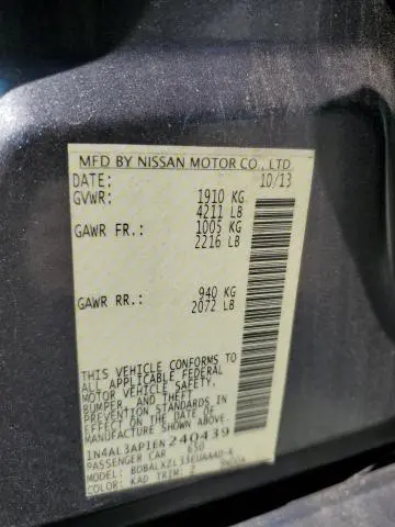 2014 NISSAN ALTIMA 2.5  