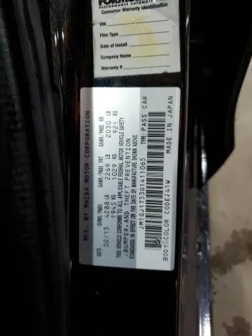 2016 MAZDA 6 TOURING  