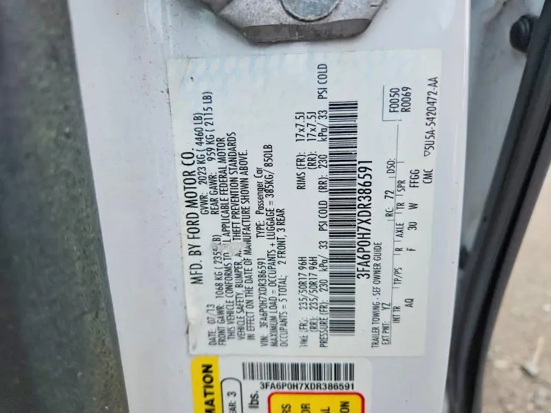 2013 FORD FUSION SE  