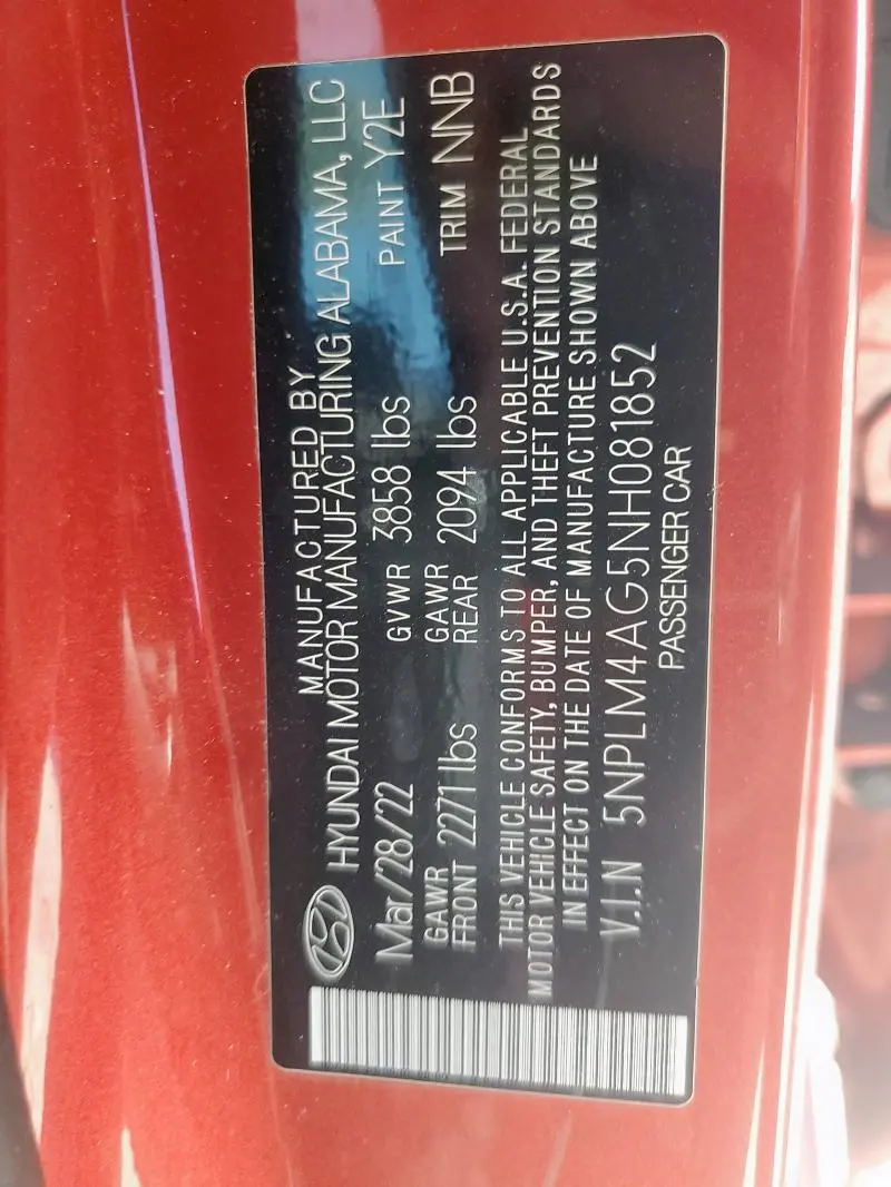 2022 HYUNDAI ELANTRA SEL  